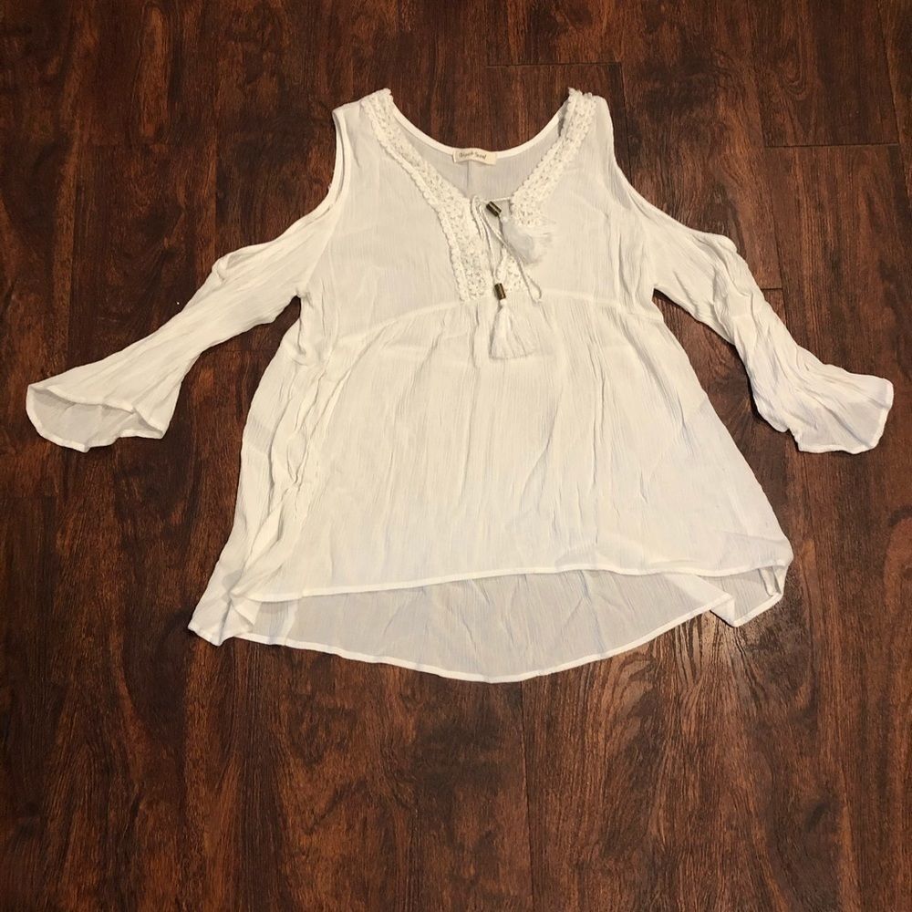 BoHo Cold Shoulder Blouse~Size small
